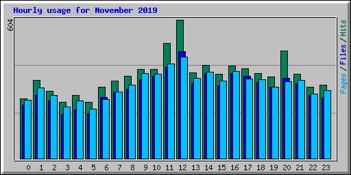 Hourly usage for November 2019