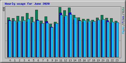 Hourly usage for June 2020