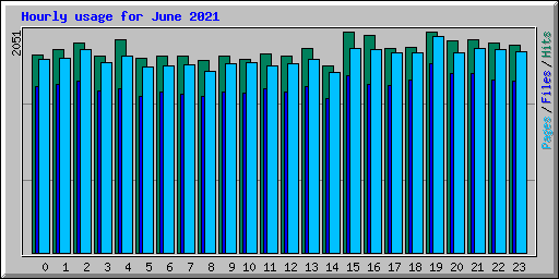 Hourly usage for June 2021