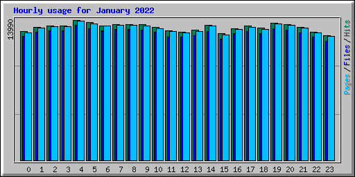 Hourly usage for January 2022