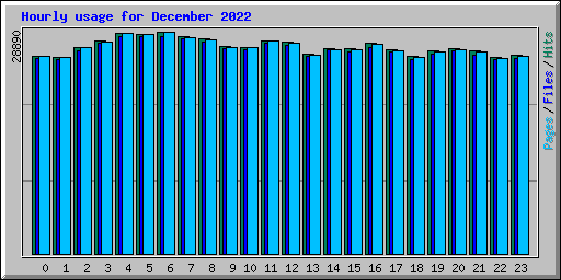 Hourly usage for December 2022
