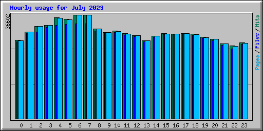 Hourly usage for July 2023