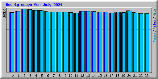 Hourly usage for July 2024