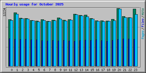 Hourly usage for October 2025