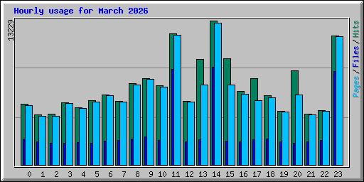 Hourly usage for March 2026